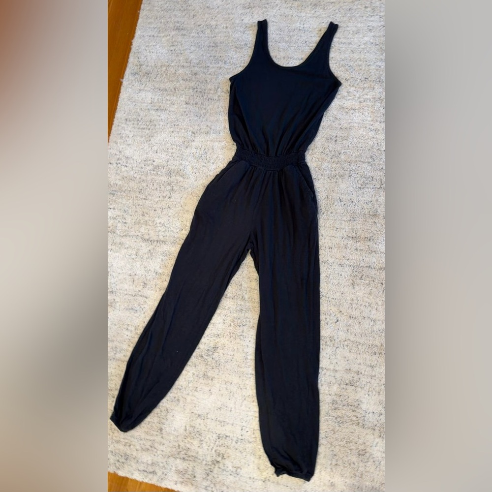 Aerie Black Sleeveless Jumpsuit